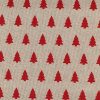 Miniatura de foto de Loneta panamá patchwork crudo, árboles rojos