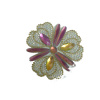 Miniatura de foto de Aplicación de cristal, flor multicolor, termoadhesiva 75 mm