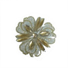 Miniatura de foto de Aplicación de cristal, flor color tostado,  termoadhesiva 75 mm