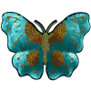 Miniatura de foto de Aplicación mariposa  lentejuelas verde 23x17 cm