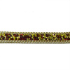 Miniatura de foto de Tira de cristales y cadena termoadhesiva, rojo y dorado. 16 mm