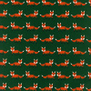 Miniatura de foto de Loneta panamá patchwork  verde, zorros