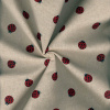 Miniatura de foto de Loneta panamá crudo mariquitas rojas