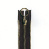 Miniatura de foto de Cremallera de latón triple negro, oro 18 cm