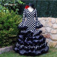 Miniatura de foto de Patrón en papel vestido flamenco largo