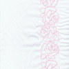 Miniatura de foto de Volante piqué bordado flores, rosa chicle