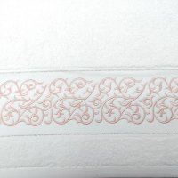 Miniatura de foto de Juego de 6 toallas blanco, rosa