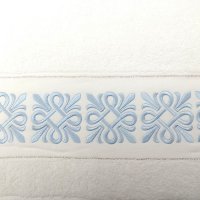 Miniatura de foto de Juego de 6 toallas blanco y azul