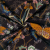 Miniatura de foto de Crep negro estampado mariposas y hojas multicolor