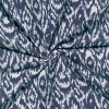 Miniatura de foto de Algodón viscosa estampado ondas azul y blanco