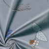 Miniatura de foto de Satén estampado flores fondo azul empolvado
