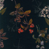 Miniatura de foto de Crep de gasa negro estampado flores