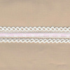 Miniatura de foto de Galón pasacintas bolillo con cinta blanco, rosa 24mm