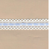 Miniatura de foto de Galón pasacintas bolillo con cinta blanco, celeste 24mm