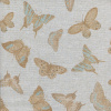 Miniatura de foto de Loneta gris estampado mariposas beige