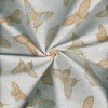 Miniatura de foto de Loneta gris estampado mariposas beige