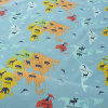 Miniatura de foto de Algodón mapa mundi azul