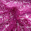 Miniatura de foto de Encaje tul bordado con lentejuelas rosa fucsia
