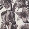Miniatura de foto de Crep blanco roto estampado flores grandes gris