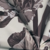 Miniatura de foto de Crep blanco roto estampado flores grandes gris
