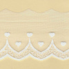 Miniatura de foto de Encaje bordado algodón orgánico 45mm blanco