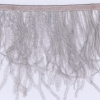 Miniatura de foto de Fleco plumas avestruz gris 17cm