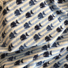 Miniatura de foto de Punto camiseta Algodón orgánico rayas celestes estampado pirañas