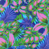 Miniatura de foto de Lycra estampada azul flores verde y fucsia