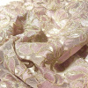 Miniatura de foto de Encaje tul bordado rosa, malva, lurex oro
