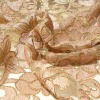 Miniatura de foto de Encaje tul bordado rosa palo, lurex oro