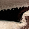Miniatura de foto de Chenilla franjas tribales crudo, negro, gris