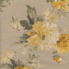 Miniatura de foto de Loneta estampado digital flores gris y amarillo
