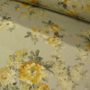 Miniatura de foto de Loneta estampado digital flores gris y amarillo