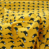 Miniatura de foto de Popelin patchwork estampado digital pájaros fondo amarillo