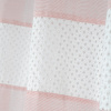 Miniatura de foto de Visillo de ollaos rosa empolvado con detalle calado blanco 140x260