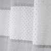 Miniatura de foto de Visillo de ollaos gris con detalle calado blanco 140x260