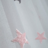 Miniatura de foto de Visillo voile gris lunas y estrellas bordadas 140x260