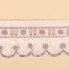 Miniatura de foto de Tira bordada fruncida pasacintas blanco y gris 55mm