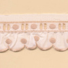 Miniatura de foto de Tira bordada fruncida pasacintas blanco y beige 55mm