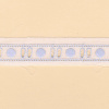 Miniatura de foto de Entredós pasacintas batista blanco y celeste 25mm
