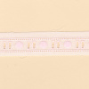 Miniatura de foto de Entredós pasacintas batista blanco y rosa 25mm
