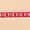 Miniatura de foto de Entredós pasacintas batista blanco y rojo 25mm