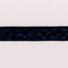 Miniatura de foto de Galón ochos chenilla y lúrex, negro, azul 20mm