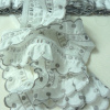 Miniatura de foto de Tira bordada fruncida pasacintas blanco y gris 55mm