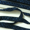 Miniatura de foto de Galón ochos chenilla y lúrex, negro, azul 20mm