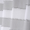 Miniatura de foto de Visillo rústico franjas gris y blanco 140x260