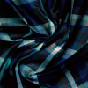 Miniatura de foto de Viyela cuadro escocés azul, gris, blanco, rojo