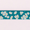 Miniatura de foto de Cinta elástica estampado flores aguamarina 30mm