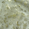 Miniatura de foto de Tul flor glitter blanco- dorado