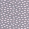 Miniatura de foto de Piqué gris estampado nubes blancas